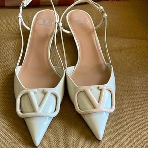 Valentino slingback kitten heels
